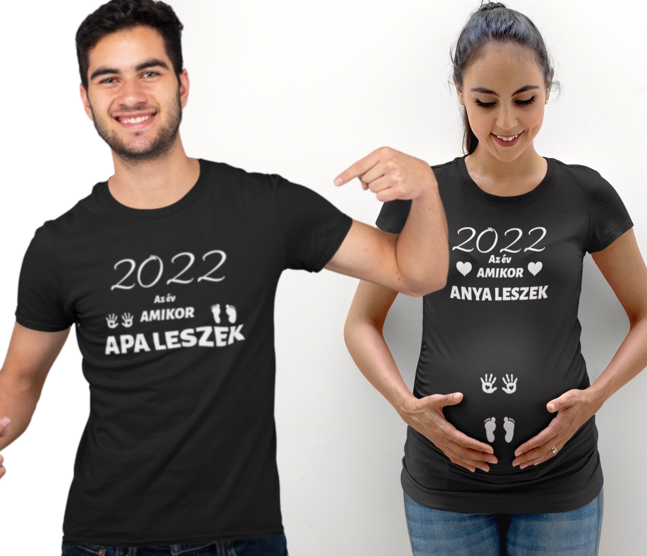 2022 Az év amikor apa leszek/2022 Az év amikor anya leszek  (2 db póló)