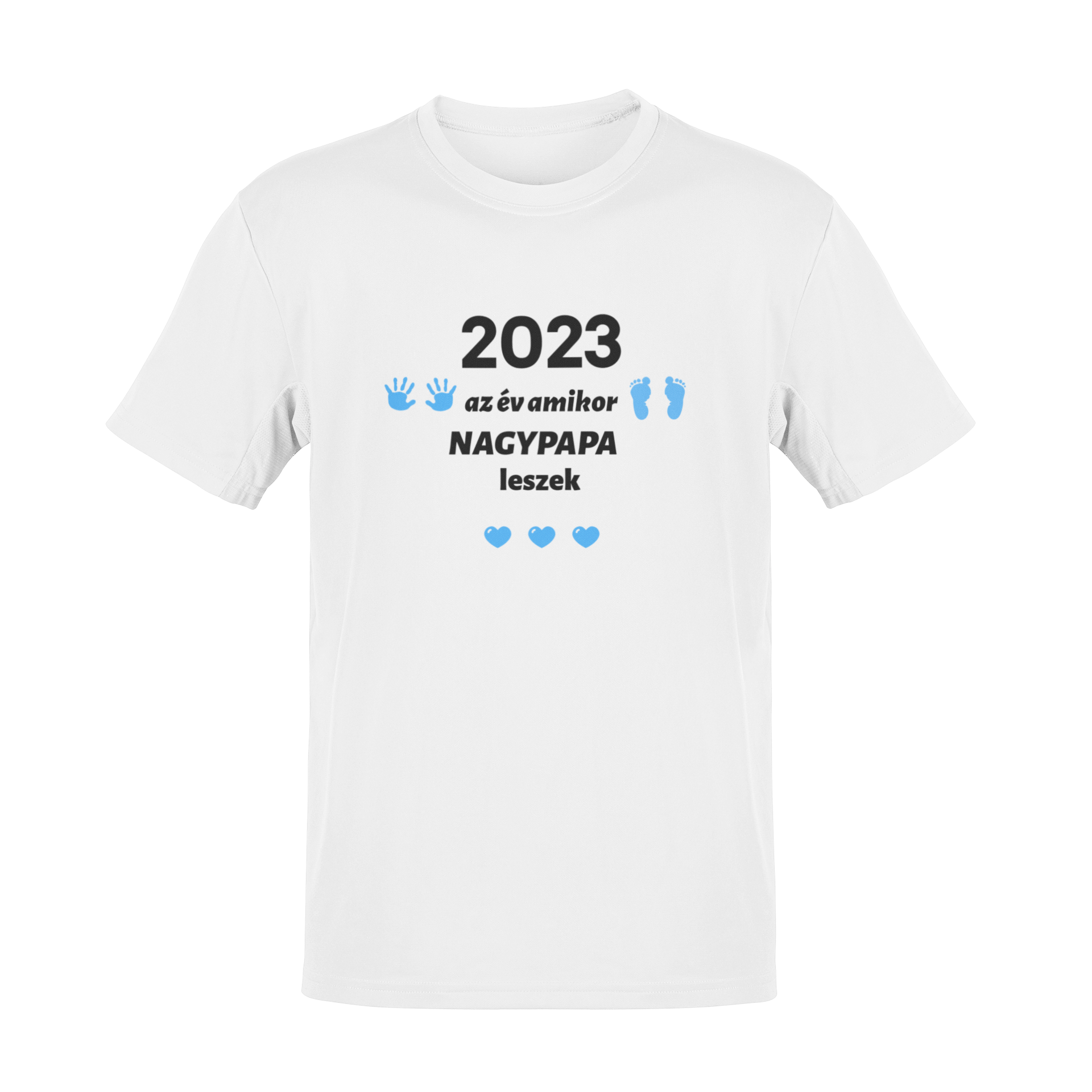 2023 az év amikor NAGYPAPA leszek póló (kék minta)